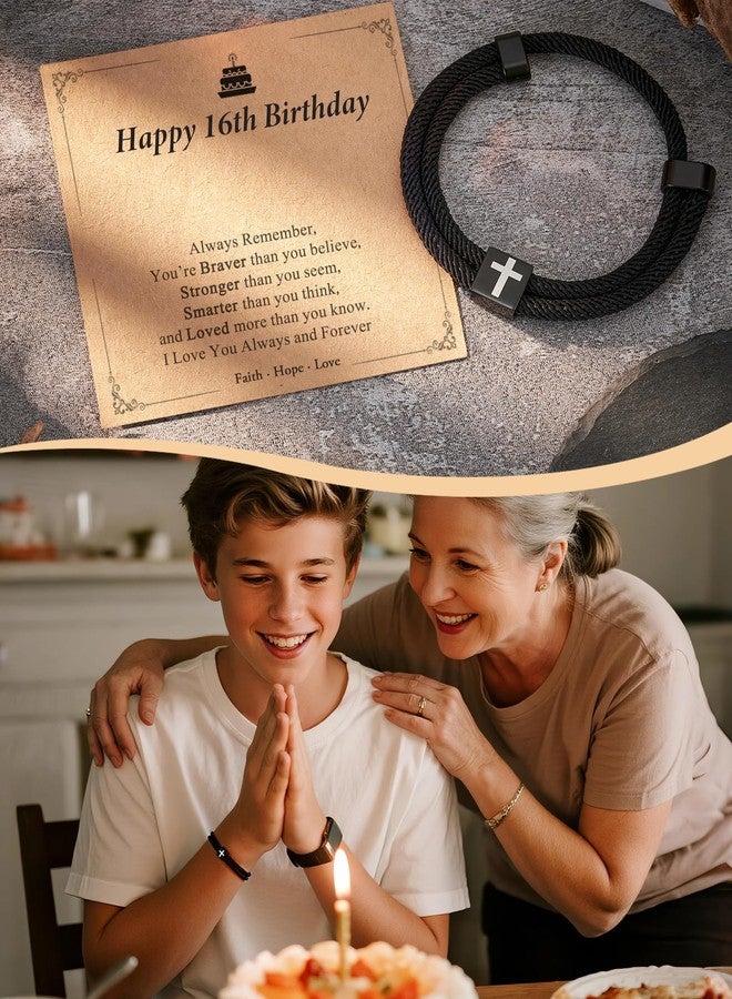 Shonyin 16th Birthday Gifts for Boys, Gifts for 16 Year Old Boy Birthday Bracelet Gift Ideas 16th Birthday Decorations Gifts - Image 5
